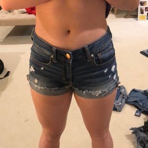 Blue jean AE shorts
